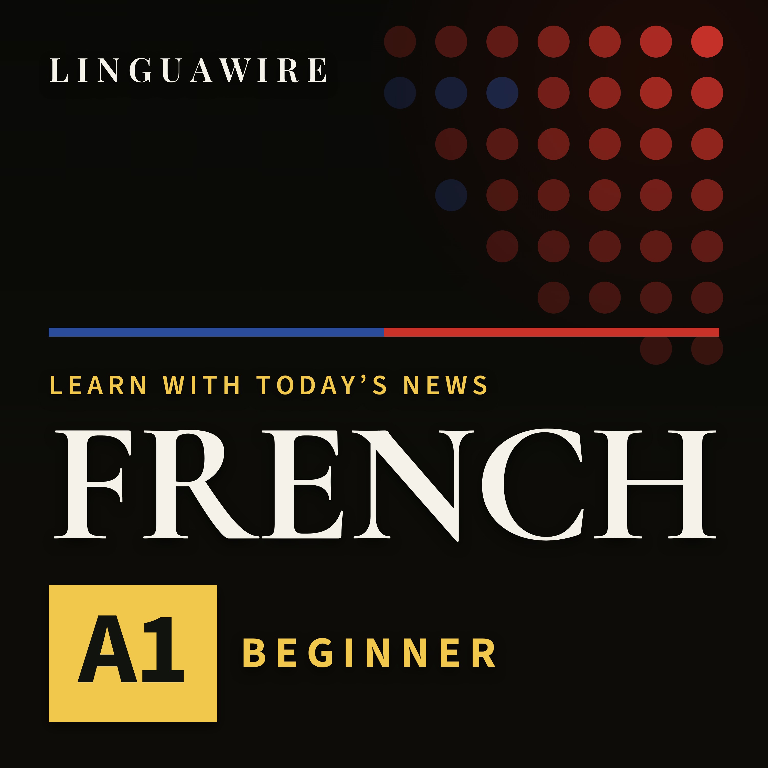 Learn French A1 | Slow Easy French News, Daily podcast cover art