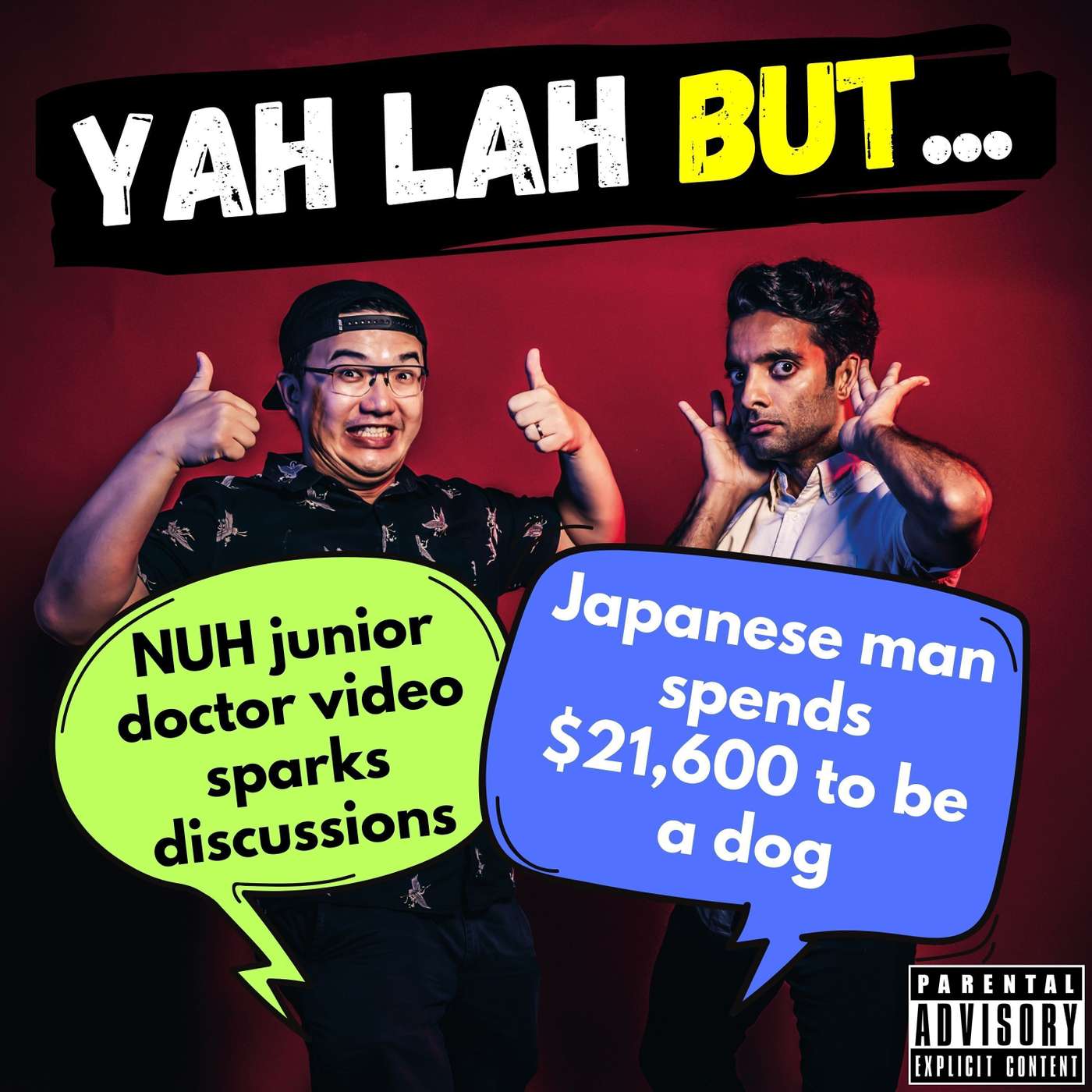 #296 - NUH junior doctor video sparks discussions & Japanese man spends $21,600 to be a dog episode artwork
