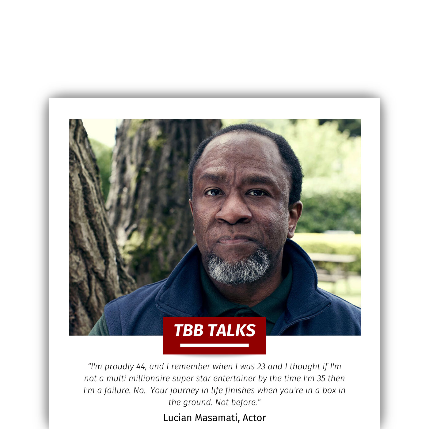 TBB Talks ... to Lucian Msamati Talking Heads episode artwork