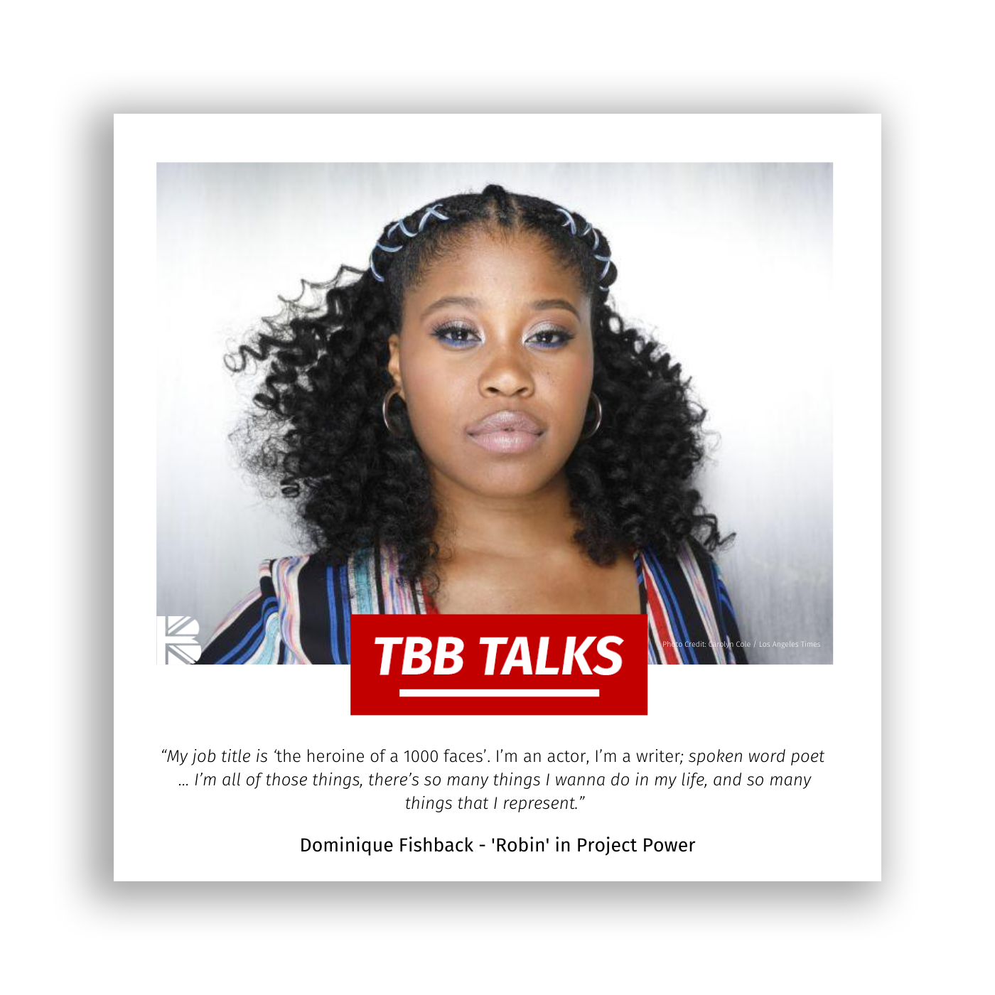 TBB Talks to ... Dominique Fishback, star of Project Power & Judas and the Black Messiah episode artwork