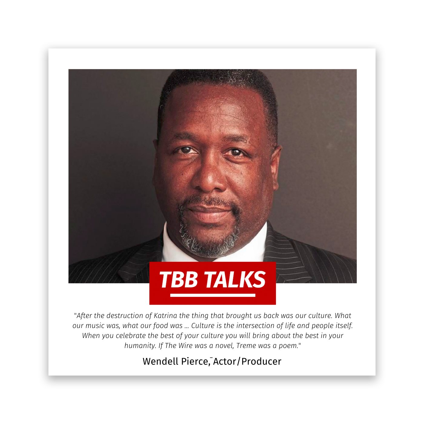 TBB Talks to ... Wendell Pierce, Star of Death Row Indie 'Clemency' episode artwork