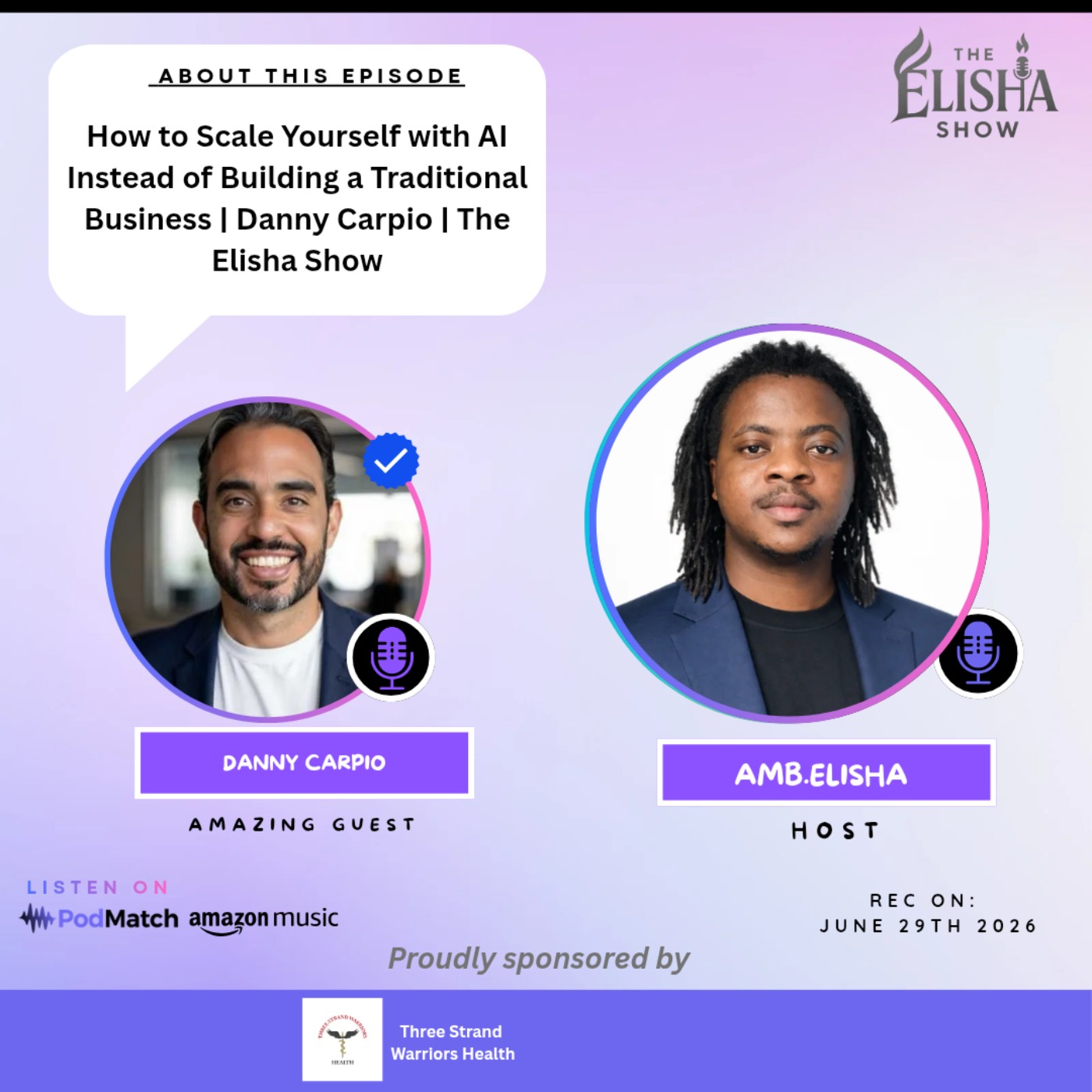 How to Scale Yourself with AI Instead of Building a Traditional Business | Danny Carpio | The Elisha Show episode artwork