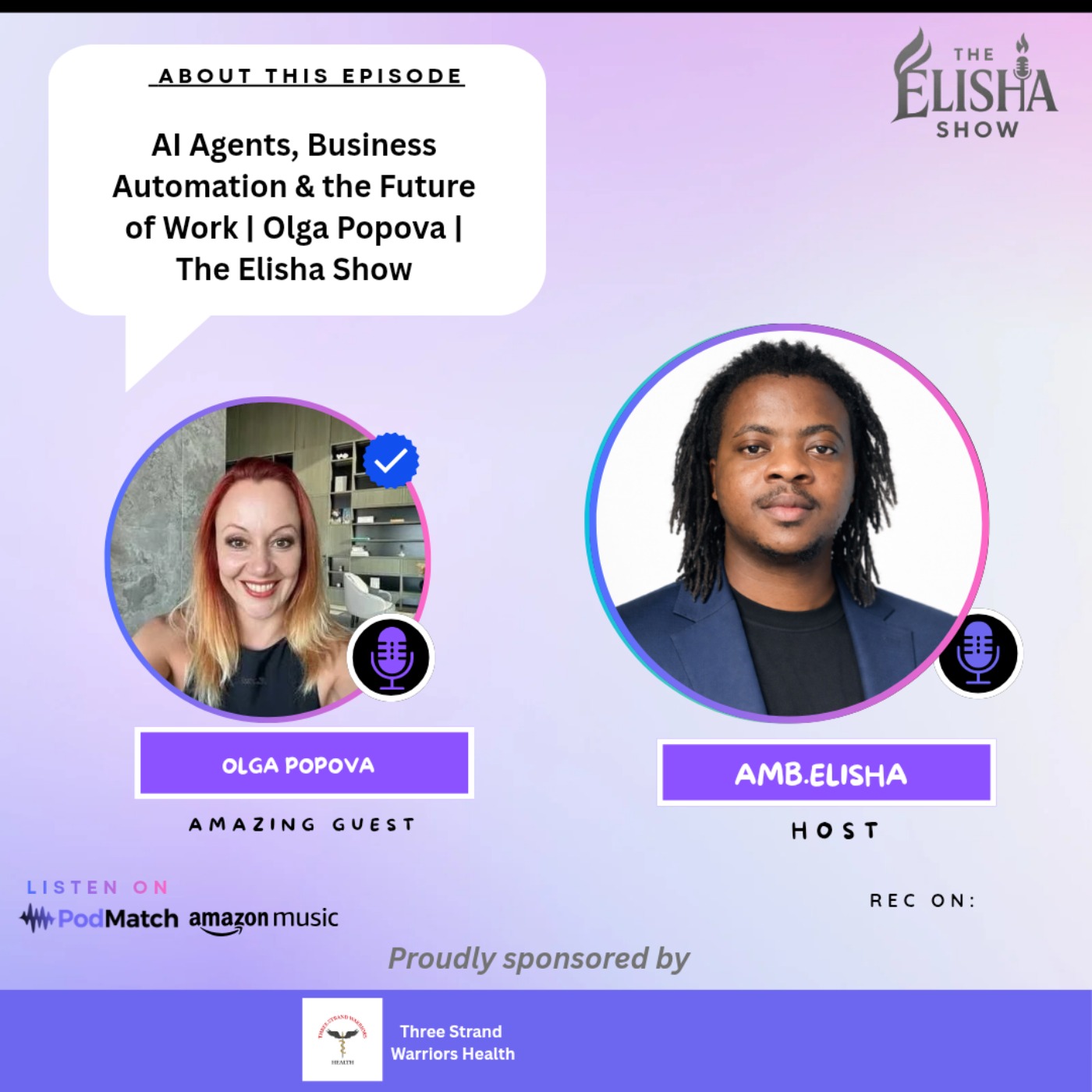 AI Agents, Business Automation & the Future of Work | Olga Popova | The Elisha Show episode artwork