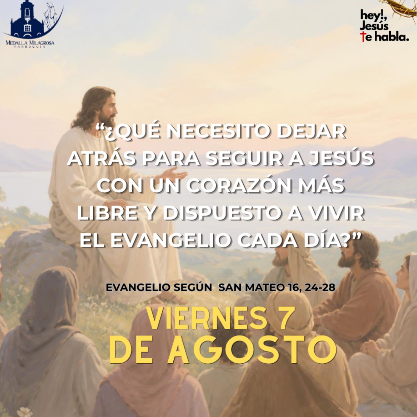 ¿Qué necesito dejar atrás para seguir a Jesús con un corazón más libre y dispuesto a vivir el Evangelio cada día? episode artwork