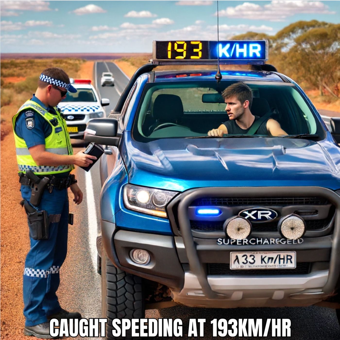 Caught speeding at 193km/hr episode artwork