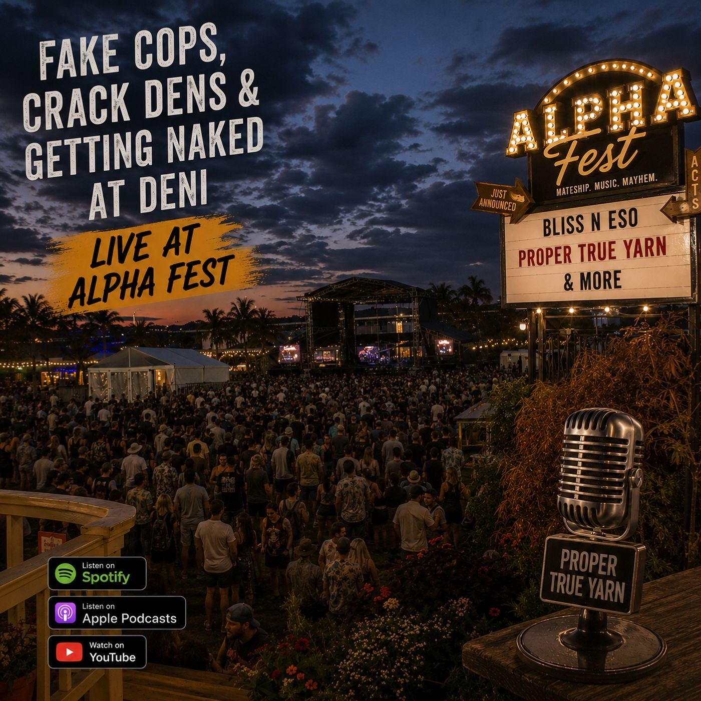 Fake Cops, Crack Dens & Getting Naked at Deni | Live at Alpha Fest