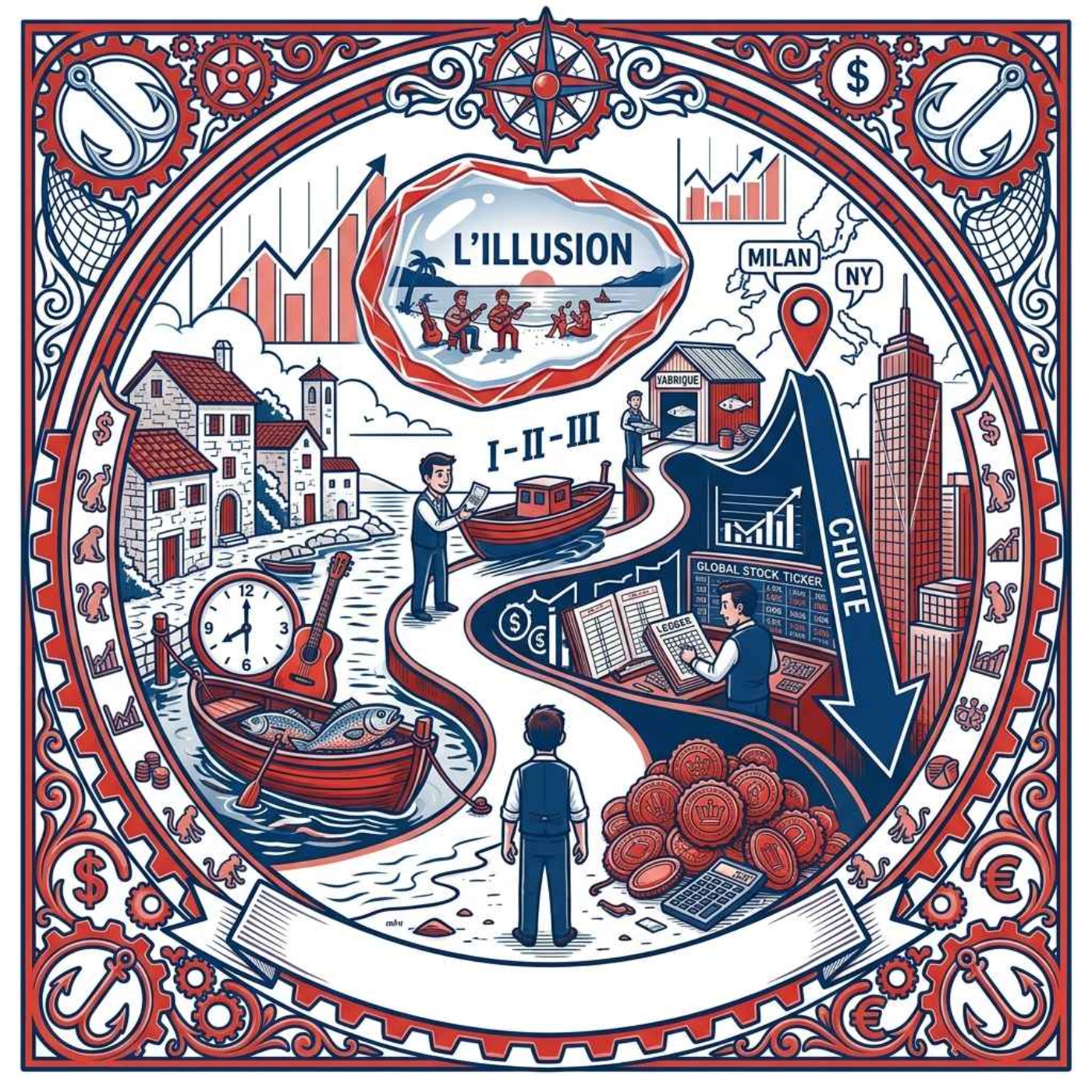 Voici une histoire humoristique assez longue qui illustre bien l'absurdité du monde de la finance et de la spéculation : episode artwork