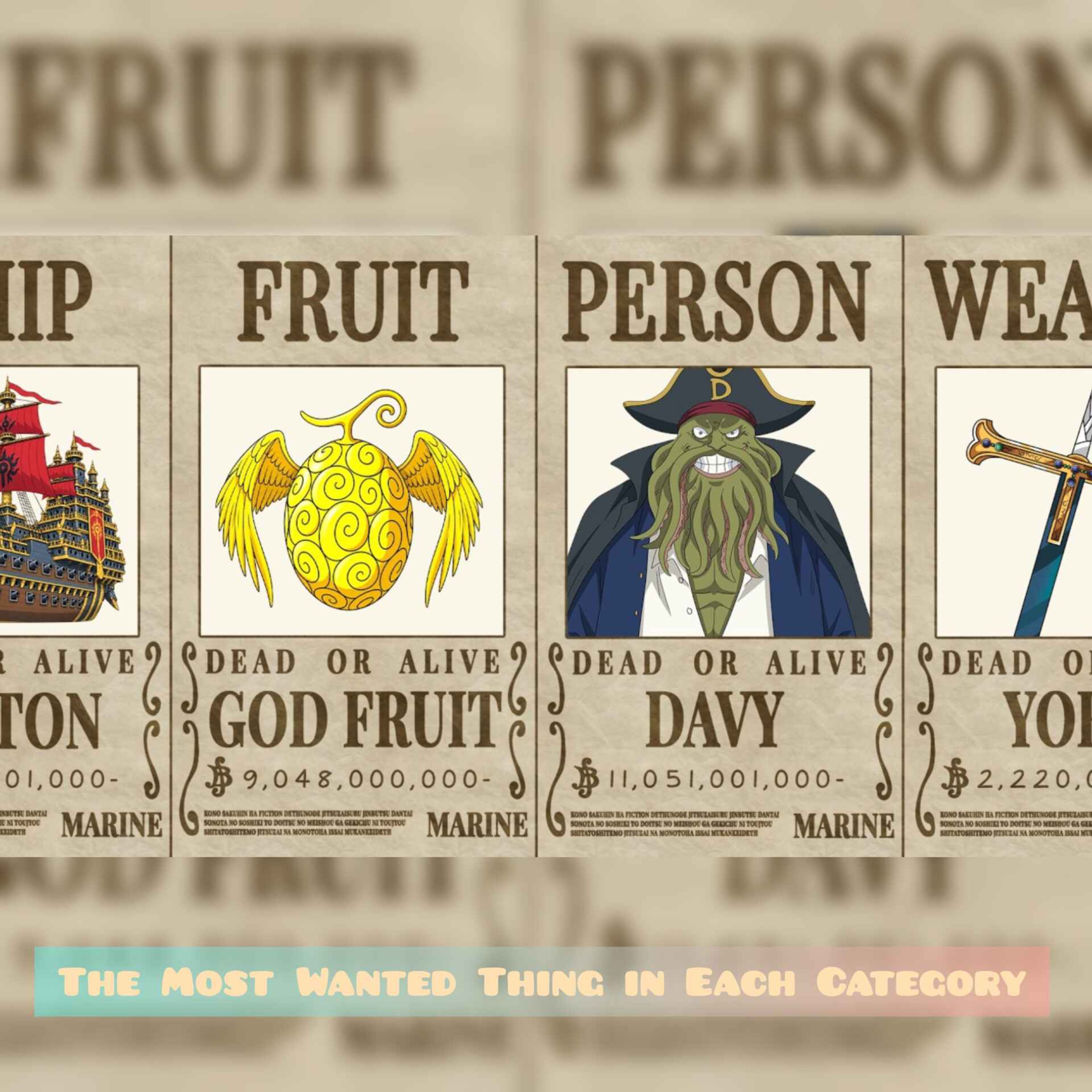 The Most Wanted Thing in Each Category