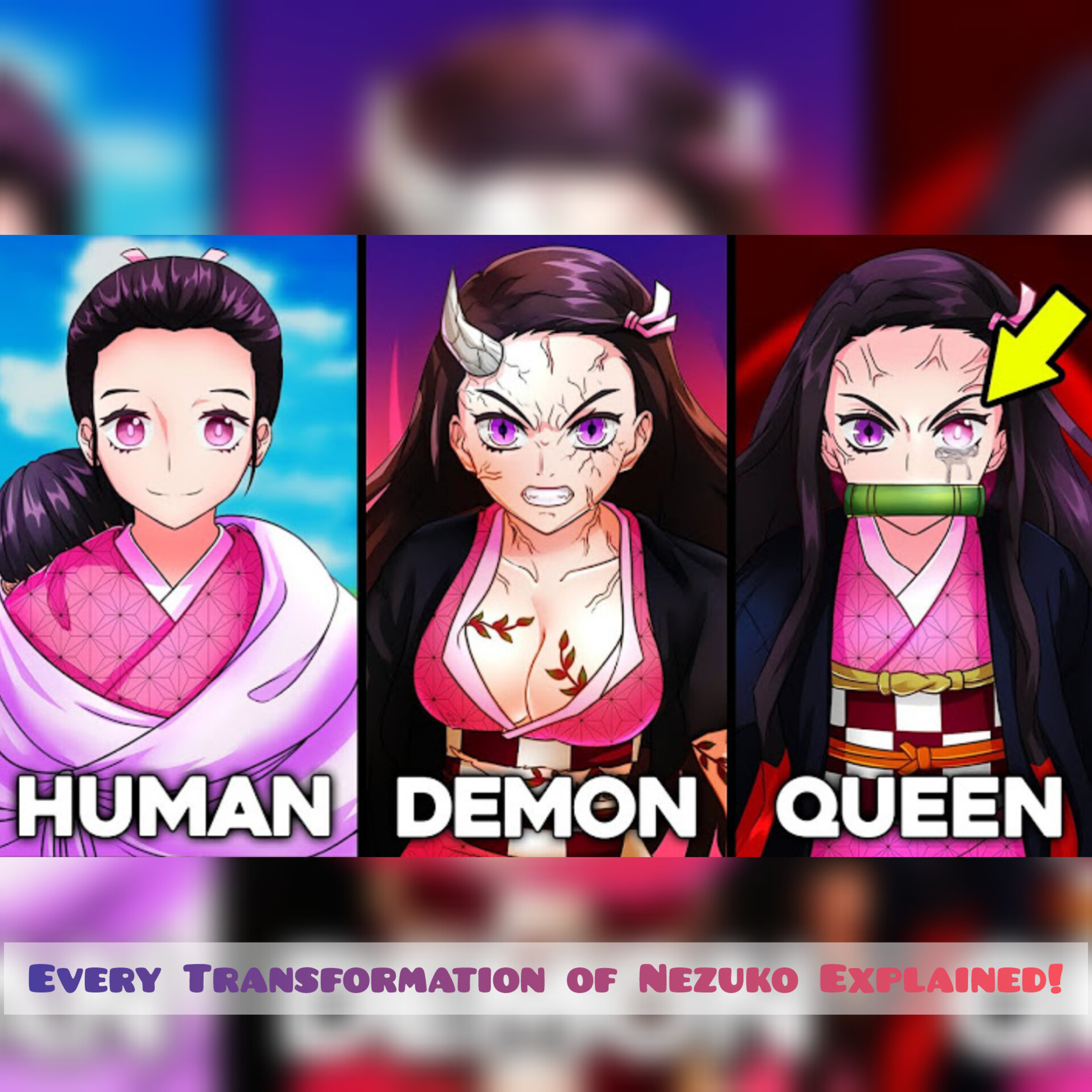 Every Transformation of Nezuko Explained! (Blood Rage, Demon Queen…)