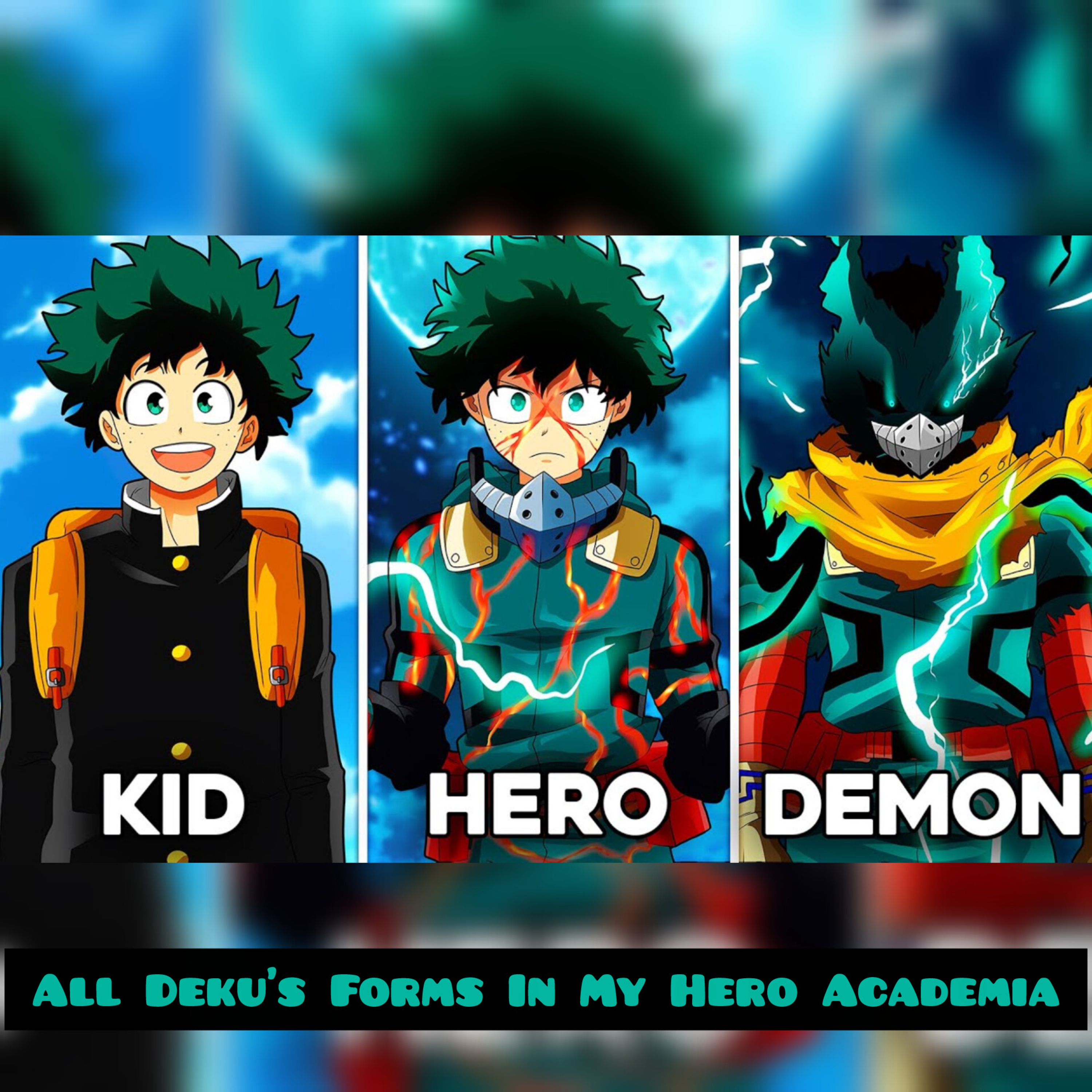 All Deku’s Forms In My Hero Academia (Full Cowl, Demon...)