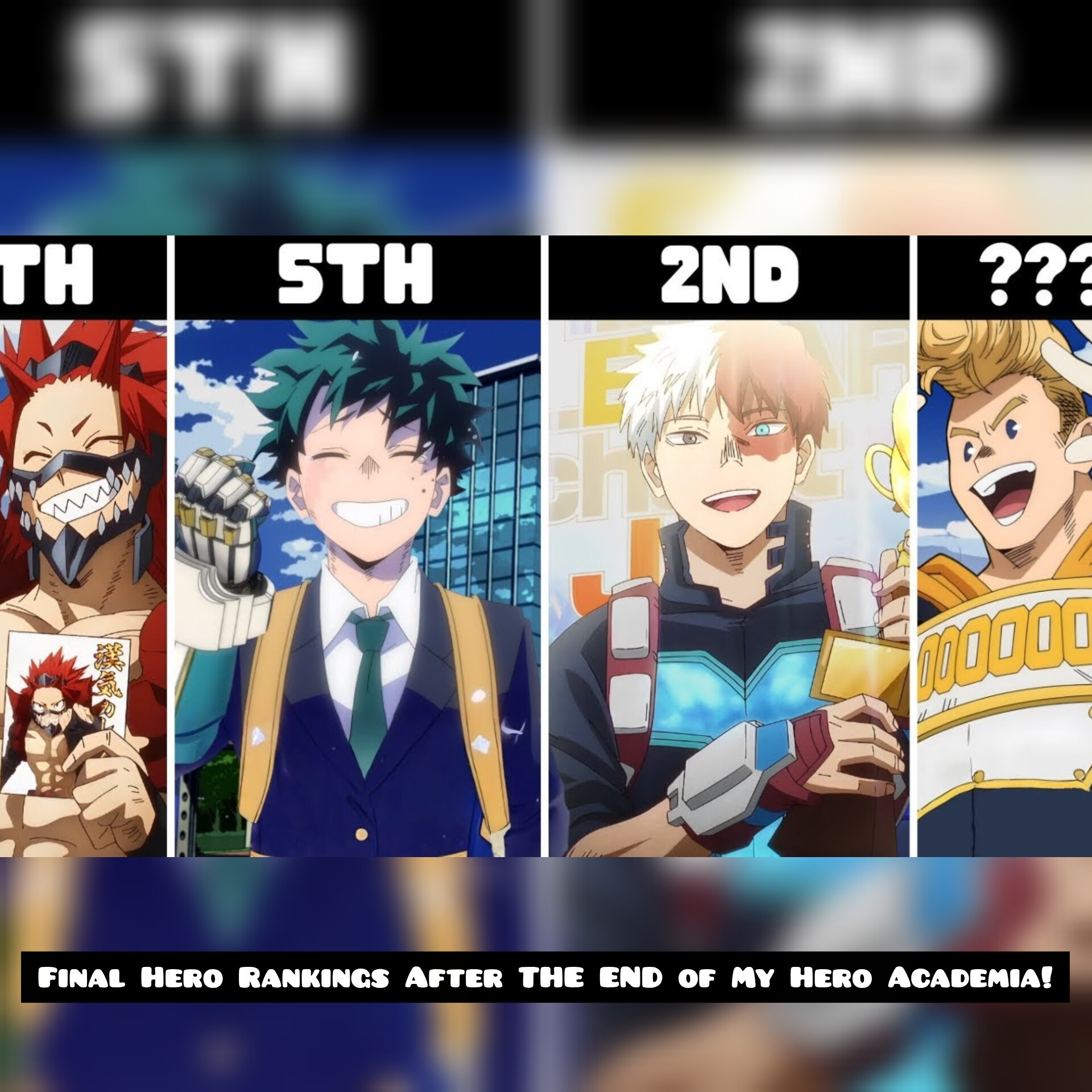 Final Hero Rankings After THE END of My Hero Academia!