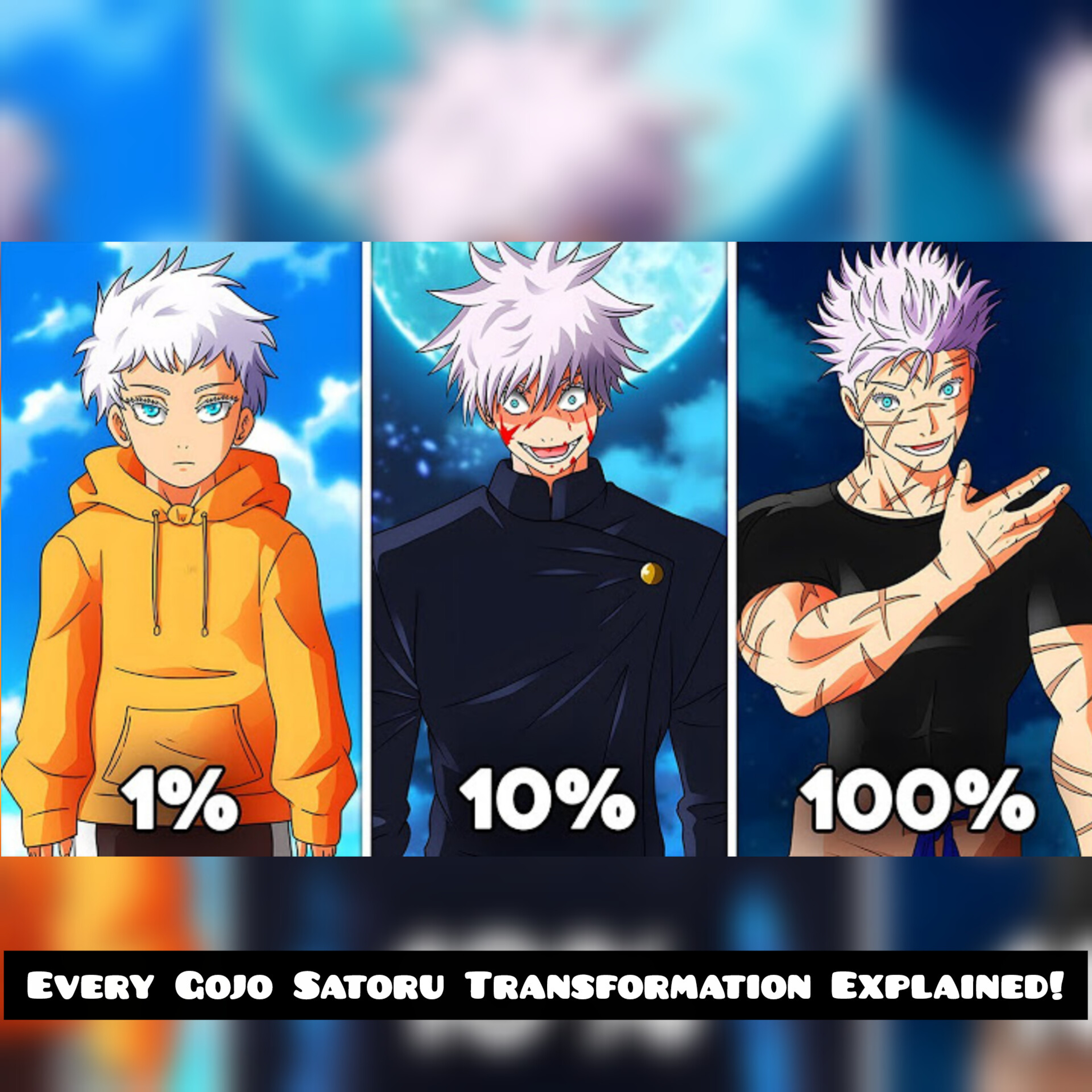 Every Gojo Satoru Transformation Explained! (Limitless, Six Eyes, God Form...)