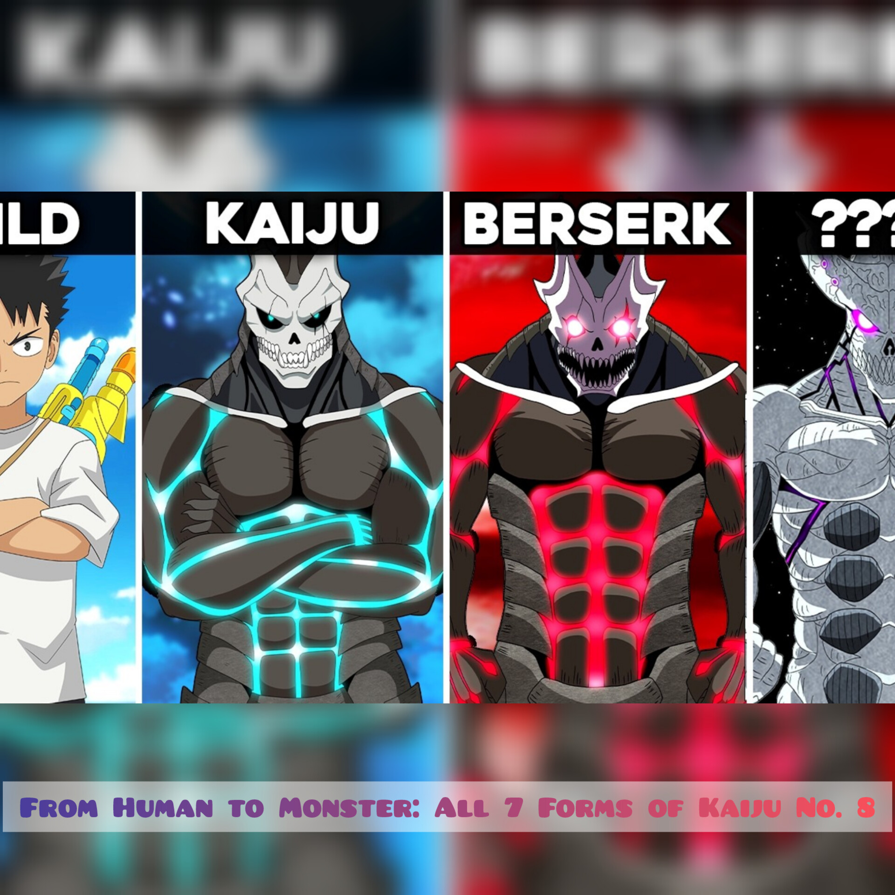 From Human to Monster: All 7 Forms of Kaiju No. 8 (Kaiju No. 8 Full Breakdown)