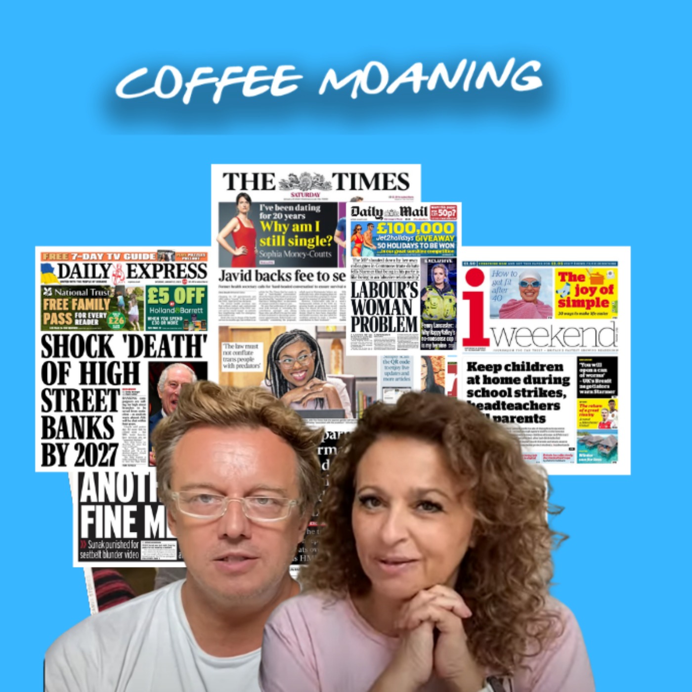 cover art for COFFEE MOANING The Saturday Papers BIDEN AFTERMATH, HOLLY KIDNAPPER, GLASTONBURY POP