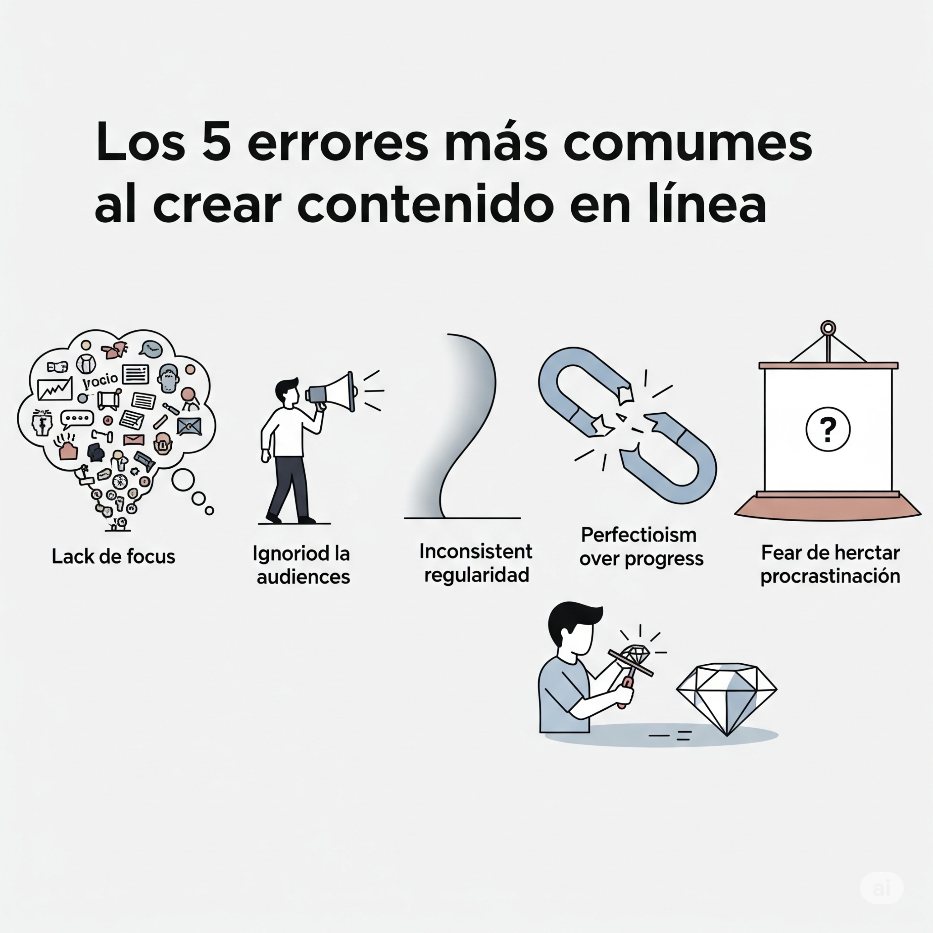5 errores más comunes al hacer contenido por internet 